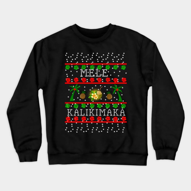 Hawaiian Ugly Christmas Sweater Crewneck Sweatshirt by Scarebaby